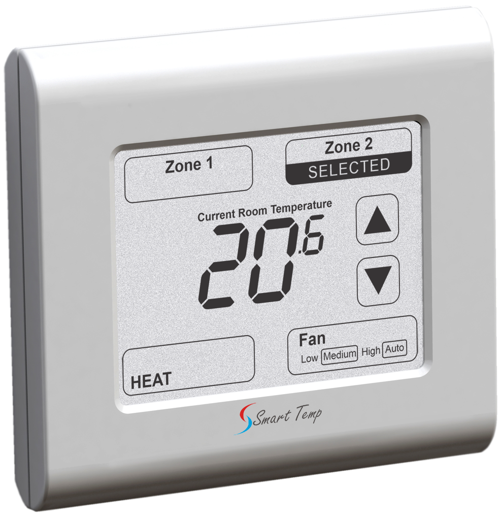 Zoning controller for gas ducted heating